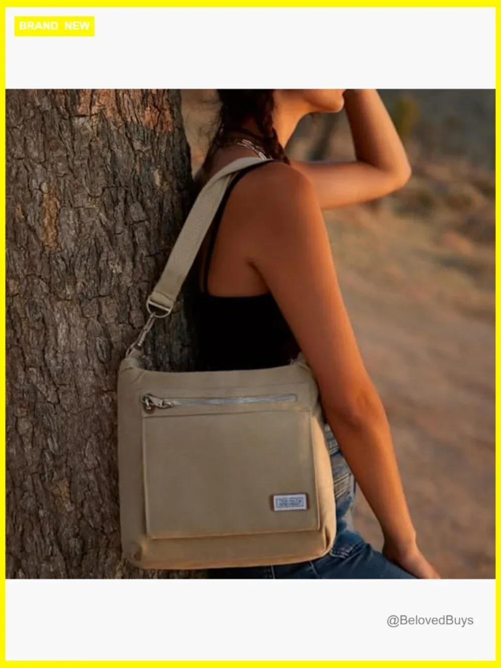 Anti-Theft Heritage Hobo Bag Canvas Suede RFID Locking Travel Purse